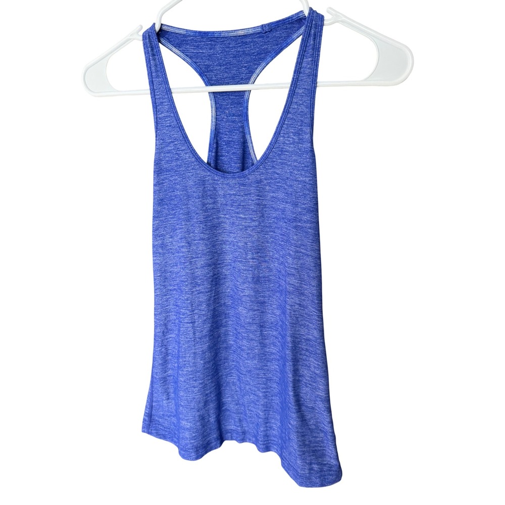 Lululemon Cool Racerback Tank Top Heathered Blue Size 4